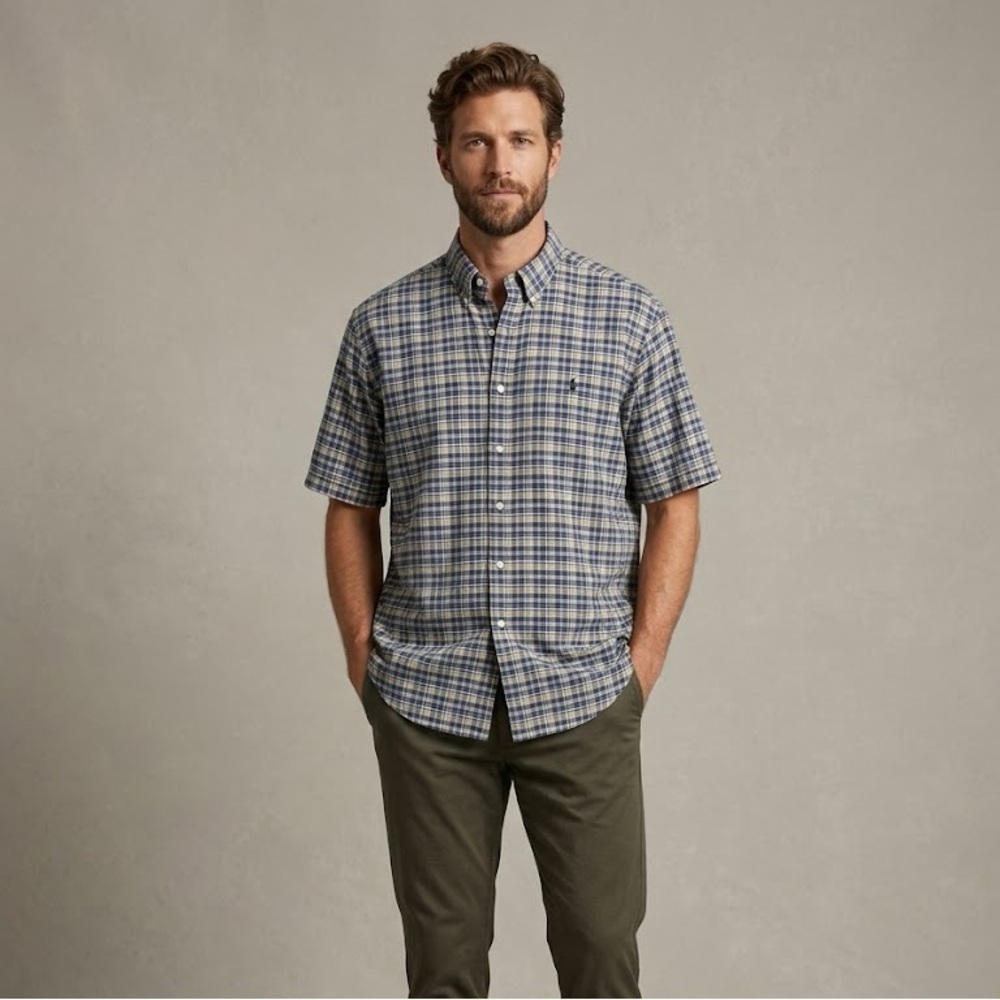 Ralph Lauren Blaire Plaid Button-Down Shirt | Size Large